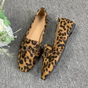 Women's Leopard Skin Flats