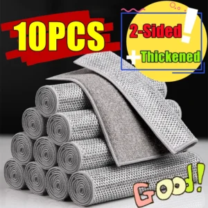 1-10PCs Double-sided Magic Steel Wire Cleaning Cloths