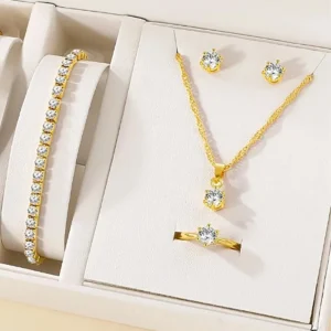 5Pcs Zirconia Jewelry Set