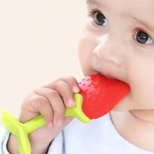 Fruit-Design Silicone Baby Teether, Teething Ring