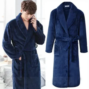 Plus Size Thick Flannel Men Robe