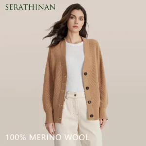 Women’s 100% Wool Knit Cardigan