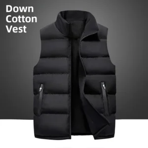 Men’s Loose-Fit Winter Cotton Down Vest