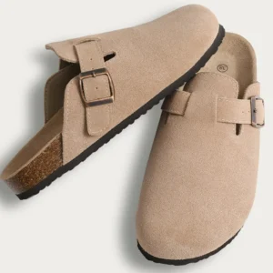 Unisex Crestar Cork Suede Mule Slippers