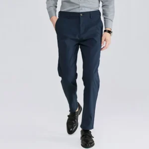 Business Men's Clothing Casual Straight Pants 2024 Autumn New Elastic Harem Solid MID Korean Zipper Draped Harajuku Trousers