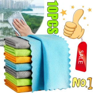 1/10PC Microfiber Dish Washing Cloth