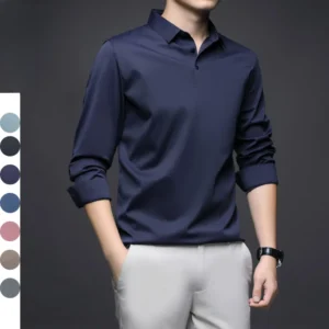 Men’s Long-Sleeve Stretch Polo Shirt