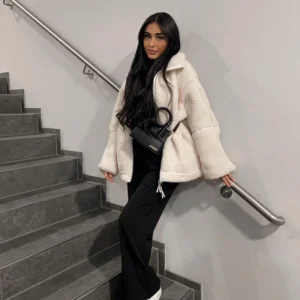 Women’s Double-Sided Fleece Coat