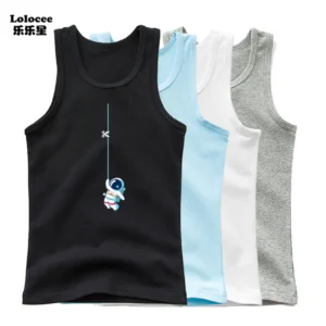Kids' Casual Cotton Sleeveless T-shirt