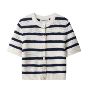 Women’s Vintage Striped Knit Cardigan