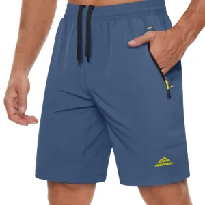 MAGCOMSEN Men's Workout Shorts Gym Sports Casual Clothing Solid Color Fitness Running Quick Dry Breathable Training Short Pants