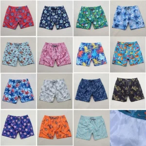 Turtle Print Beach Shorts For Men