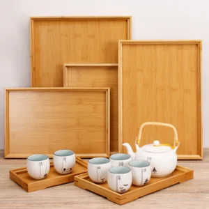 Bamboo Wooden Rectangular Serving Tray