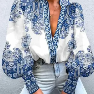 Puff Sleeve Elegant Summer Shirt