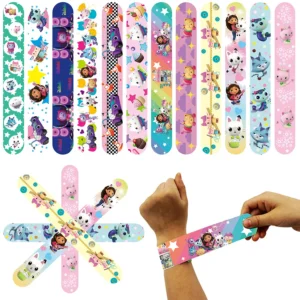 Cartoon Gabby Dollhouse Cats Slap bracelet Wristbands Party Favors Classroom Prizes Exchanging Kids Gifts Party Decoration