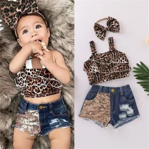 Leopard Skin Baby Girls' Outfit
