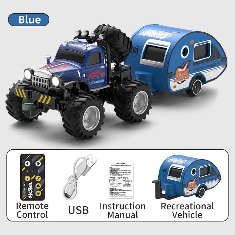 Blue With trailer