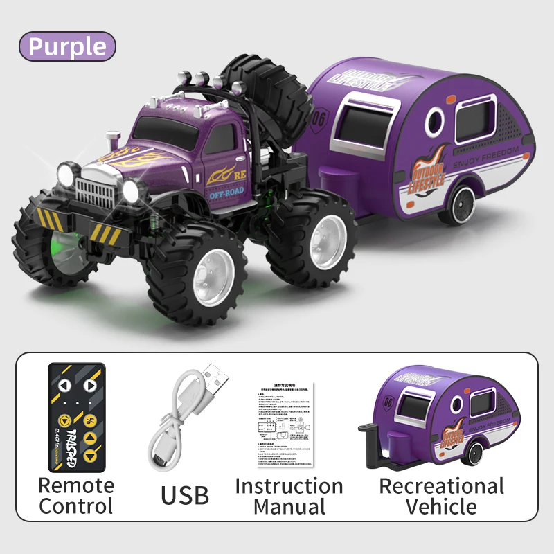Purple With trailer