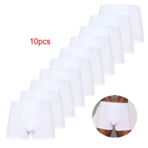 10pcs Men’s White Boxer Set