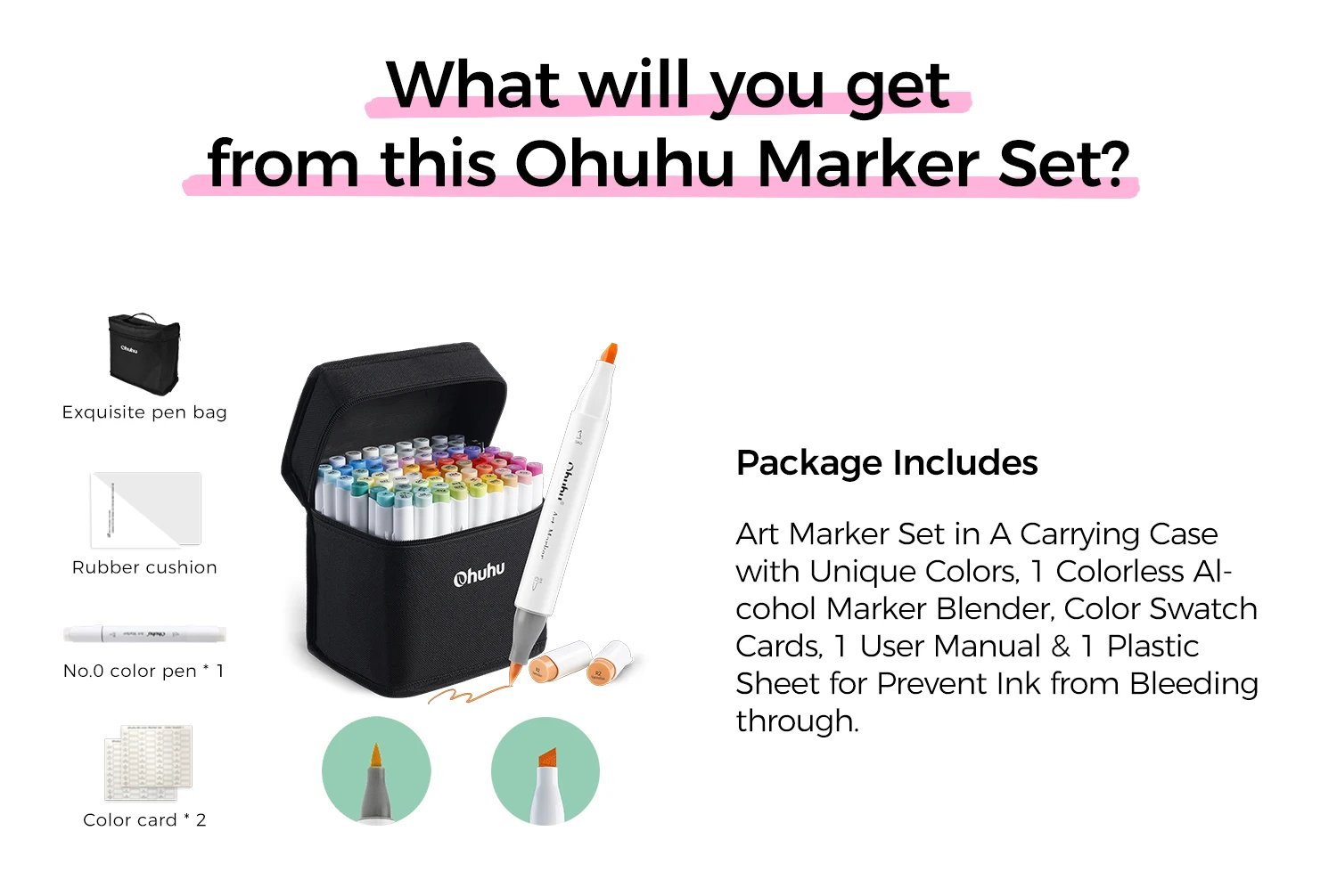 Ohuhu Honolulu 48 Pastel Colors Marker Pen Set Alcohol Art Markers Refillable Dual Tips Sketching Drawing School Art Supplies Ohuhu Honolulu 48 Pastel Colors Marker Pen Set Alcohol Art Markers Refillable Dual Tips Sketching Drawing School Art Supplies