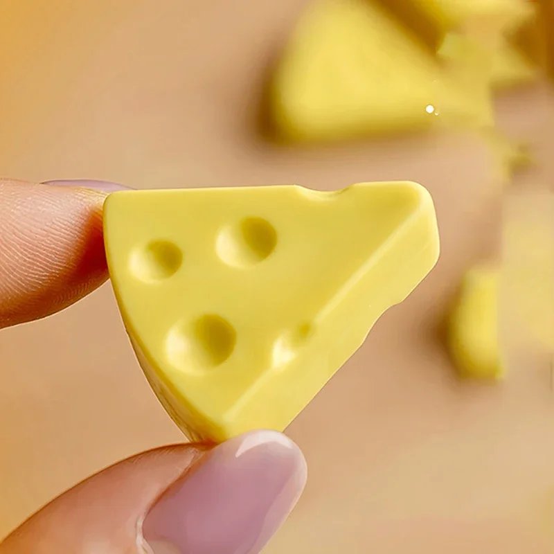 Simulation Cheese Eraser Soft School Supplies Clean Mess Free Stationary Office Student Rubber Eraser For Kids Gift