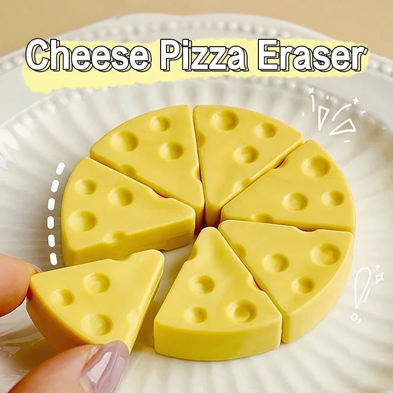 Simulation Cheese Eraser Soft School Supplies Clean Mess Free Stationary Office Student Rubber Eraser For Kids Gift