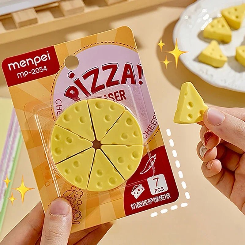 Simulation Cheese Eraser Soft School Supplies Clean Mess Free Stationary Office Student Rubber Eraser For Kids Gift