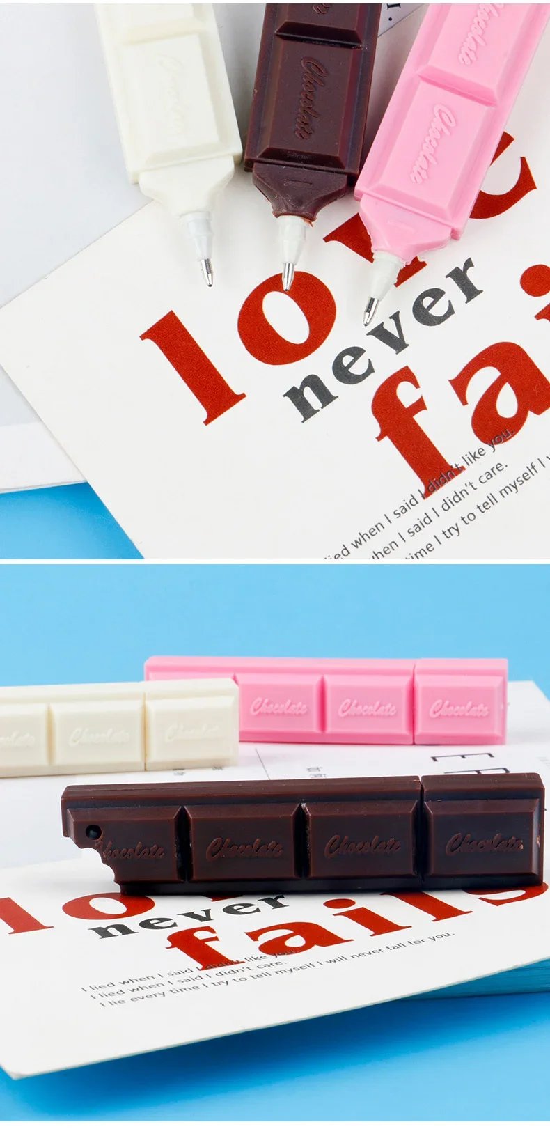 Lytwtw's Cute Kawaii Funny Sweet Lovely Cookie Chocolate Office School Supplies Creative Roller Ballpoint Pen Novelty 1 Piece