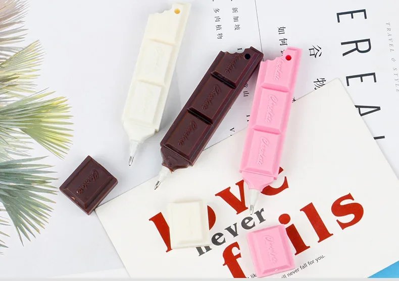 Lytwtw's Cute Kawaii Funny Sweet Lovely Cookie Chocolate Office School Supplies Creative Roller Ballpoint Pen Novelty 1 Piece