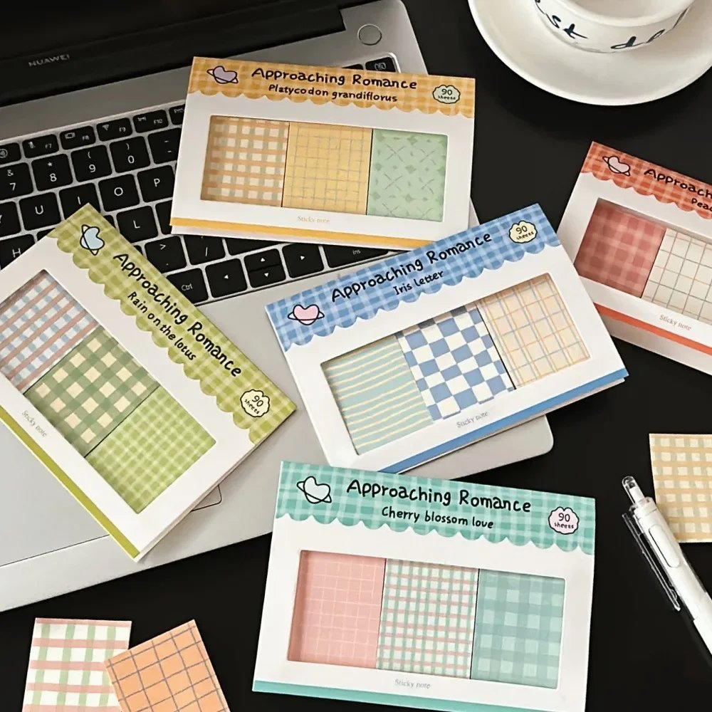 Kawaii Grid Sticky Notes Set, Cute Memo Pads Assorted Colors for Diary Journal Scrapbooking, Stationery Gift for School Office Supplies Kawaii Grid Sticky Notes Set, Cute Memo Pads Assorted Colors for Diary Journal Scrapbooking, Stationery Gift for School Office Supplies