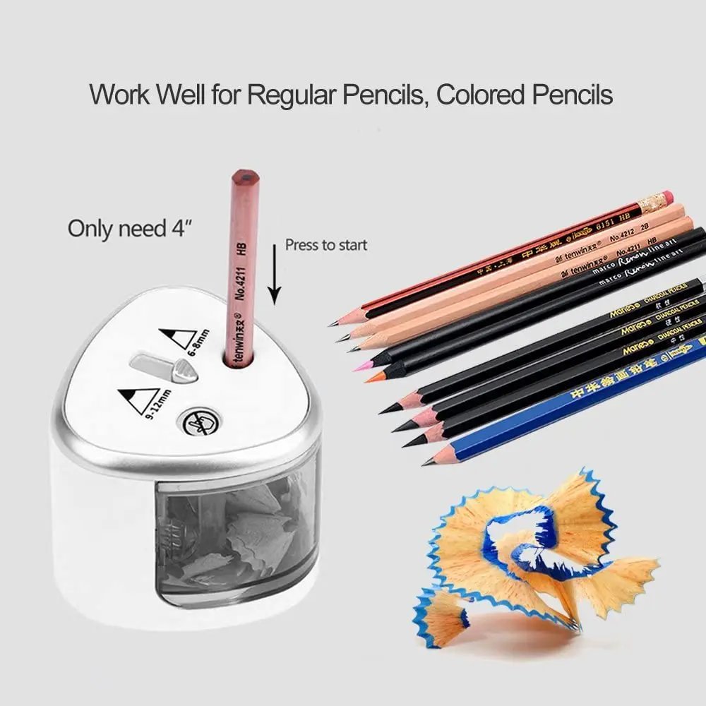 New Two-hole Electric Automatic Pencil Sharpener Switch Pencil Sharpener Home Office School Supplies Stationery Art New Two-hole Electric Automatic Pencil Sharpener Switch Pencil Sharpener Home Office School Supplies Stationery Art
