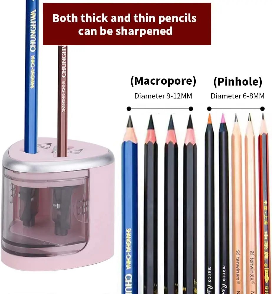 New Two-hole Electric Automatic Pencil Sharpener Switch Pencil Sharpener Home Office School Supplies Stationery Art New Two-hole Electric Automatic Pencil Sharpener Switch Pencil Sharpener Home Office School Supplies Stationery Art