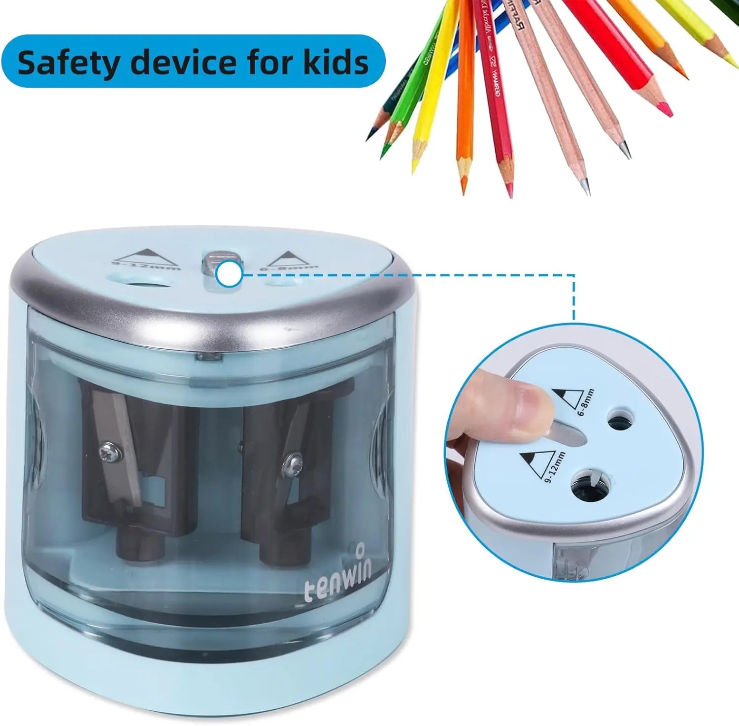 New Two-hole Electric Automatic Pencil Sharpener Switch Pencil Sharpener Home Office School Supplies Stationery Art New Two-hole Electric Automatic Pencil Sharpener Switch Pencil Sharpener Home Office School Supplies Stationery Art