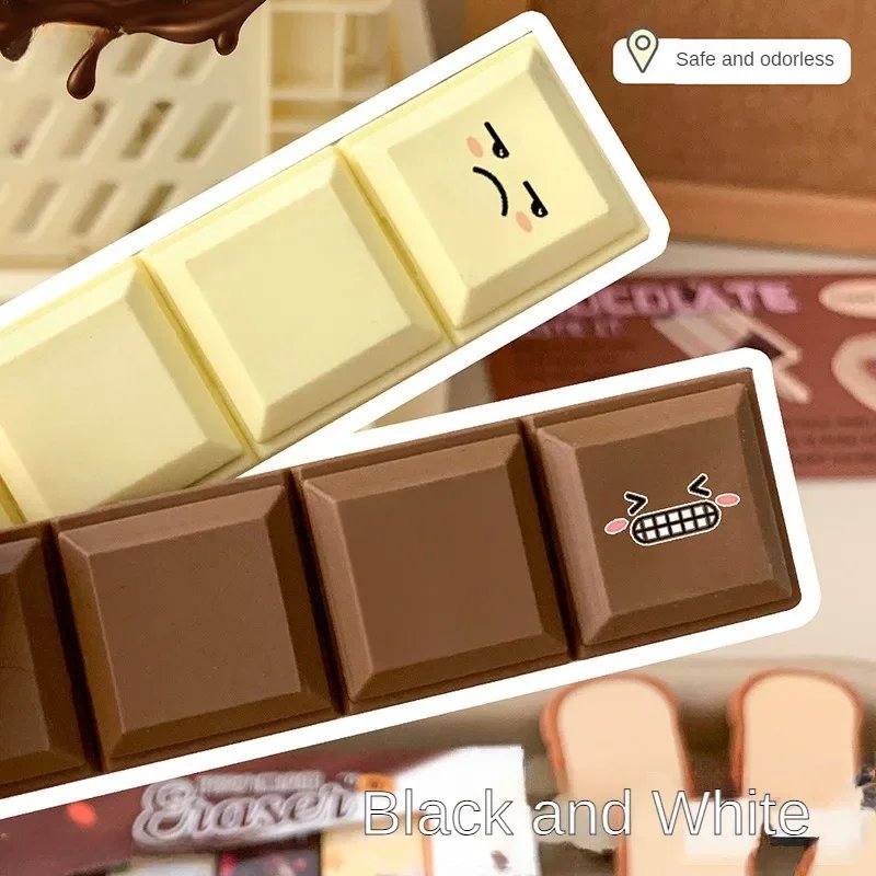Cartoon Fun Snack Eraser Cute Cookies Bread Chocolate Shape Eraser Kawaii Girls for Gifts Students Stationery School Supplies