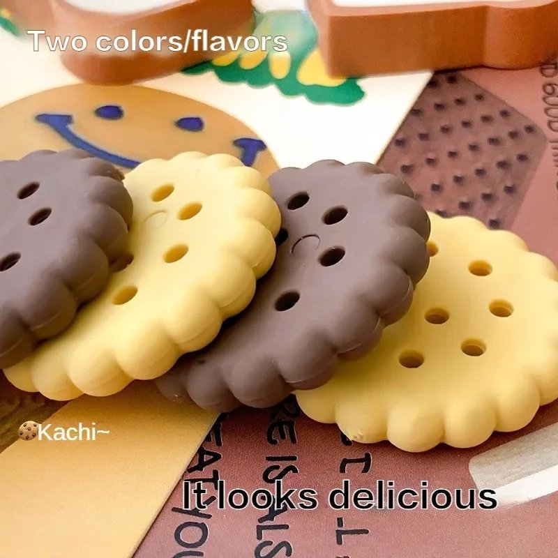 Cartoon Fun Snack Eraser Cute Cookies Bread Chocolate Shape Eraser Kawaii Girls for Gifts Students Stationery School Supplies