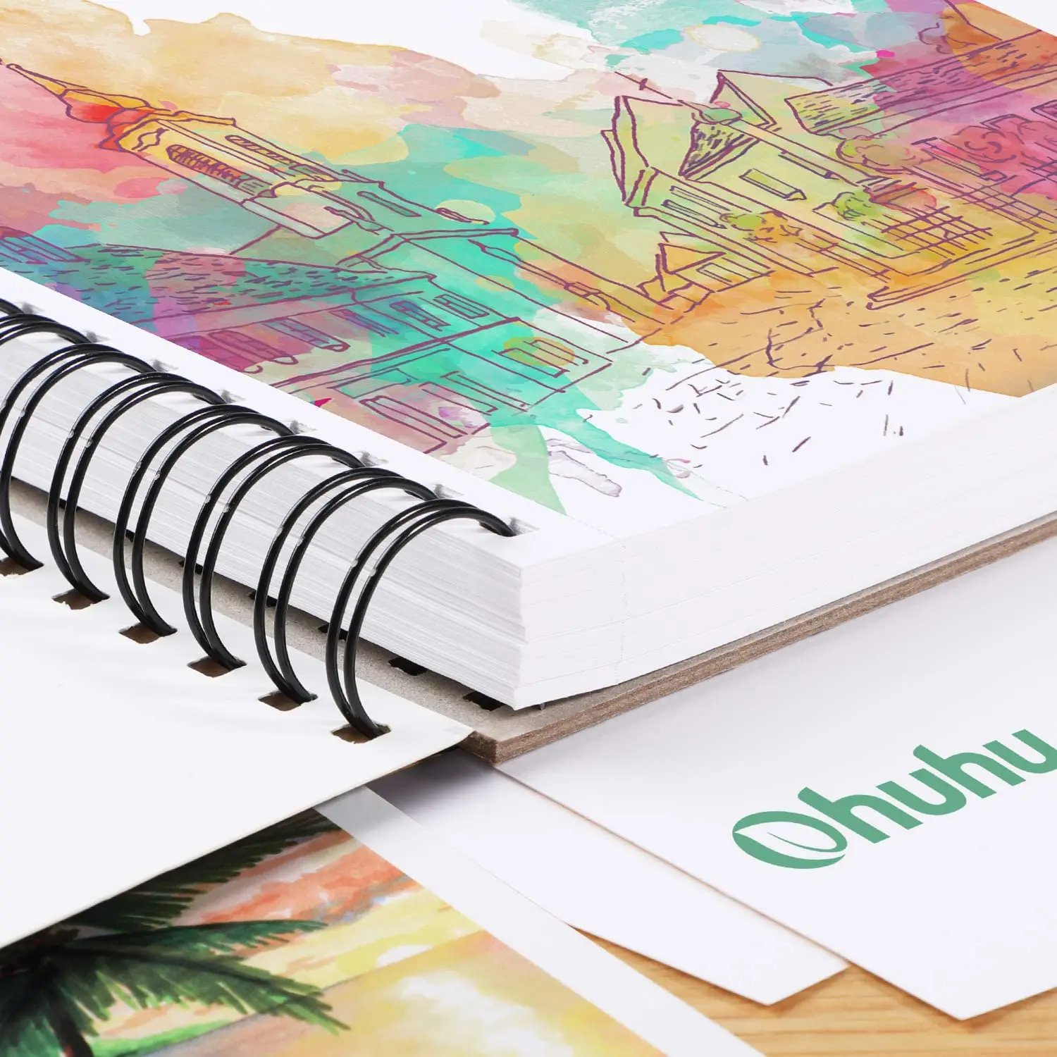 Ohuhu Spiral Bound Marker Pad for Alcohol Markers Art Sketchbook Watercolor Paper Pad Drawing Notebook for Markers School Gift Ohuhu Spiral Bound Marker Pad for Alcohol Markers Art Sketchbook Watercolor Paper Pad Drawing Notebook for Markers School Gift