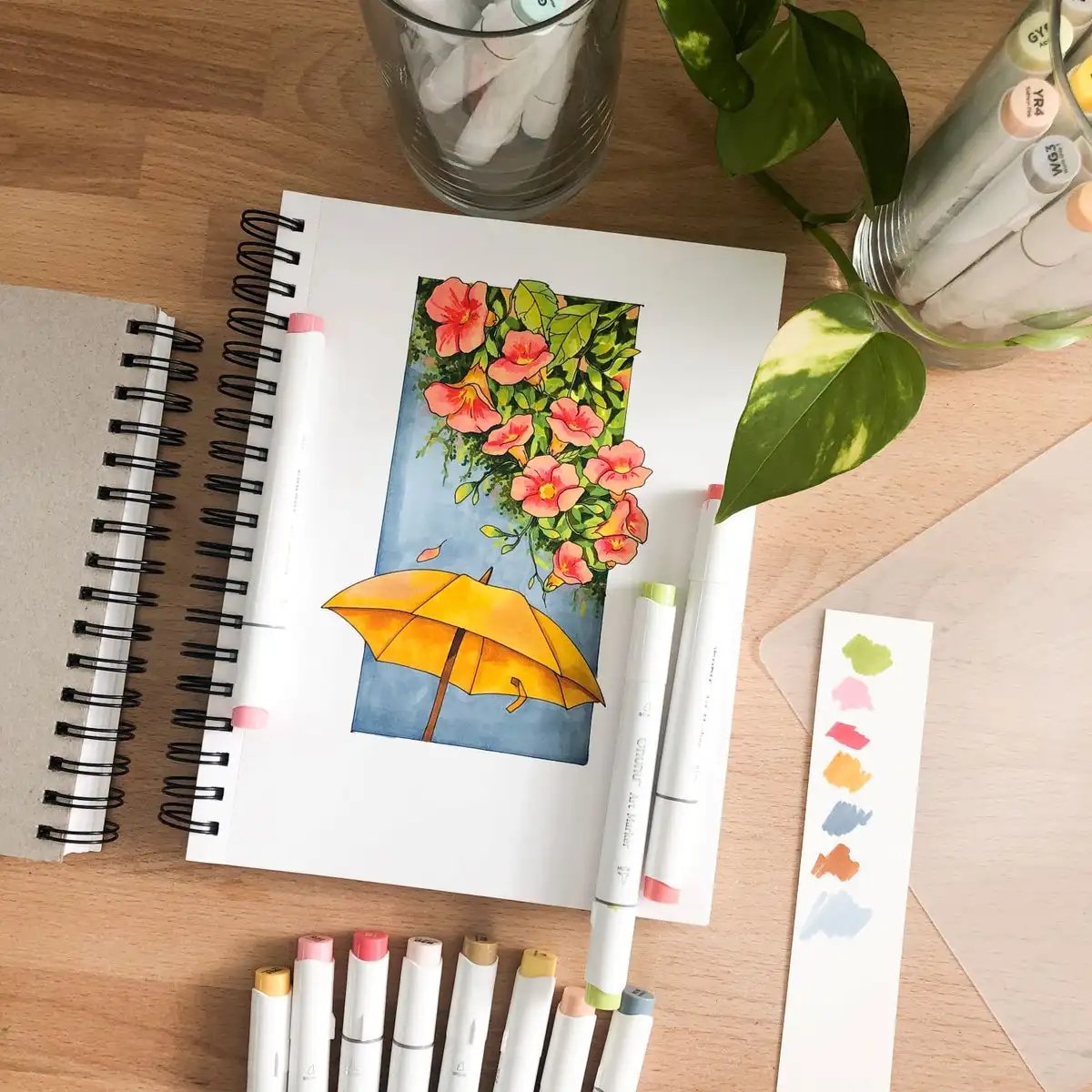 Ohuhu Spiral Bound Marker Pad for Alcohol Markers Art Sketchbook Watercolor Paper Pad Drawing Notebook for Markers School Gift Ohuhu Spiral Bound Marker Pad for Alcohol Markers Art Sketchbook Watercolor Paper Pad Drawing Notebook for Markers School Gift
