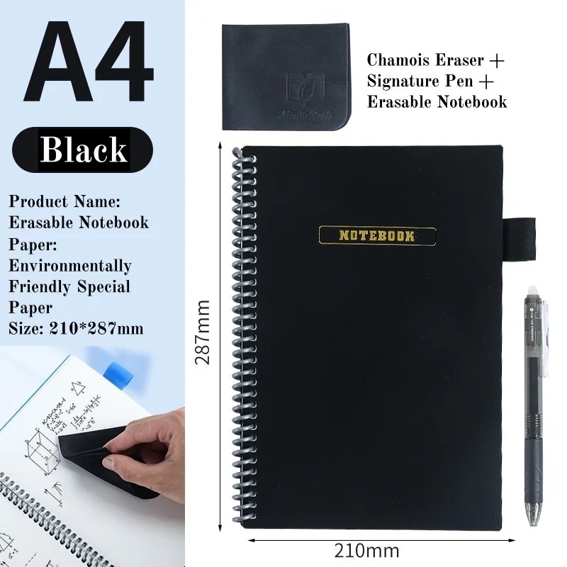 A4 Black Blank Pages