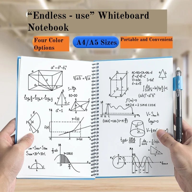 Wet - Erasable Notebook: Reusable Writing, Thickened Coil, Eco - Friendly Notepad for Office & Study, Water - Erasable, Sustaina
