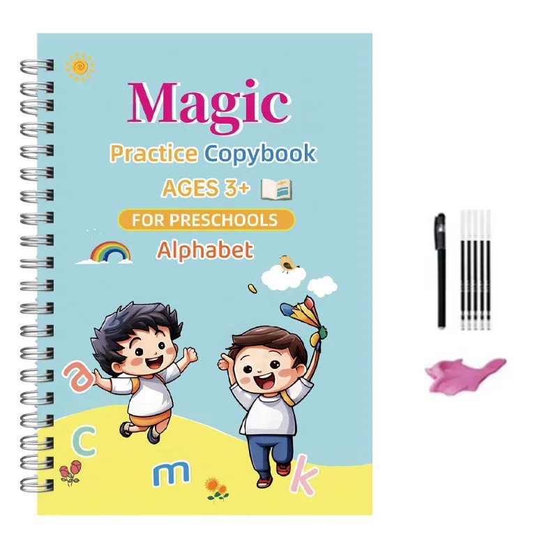 Calligraphy English Verison Free Wiping Children Reusable Writing Book Magic Practice Copybook Pen Preschools Kids Calligraphy English Verison Free Wiping Children Reusable Writing Book Magic Practice Copybook Pen Preschools Kids