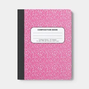 14-Pack College-Ruled Composition Notebooks – 7.5" × 9.75" Durable Poly Covers, Pink, for School & Office