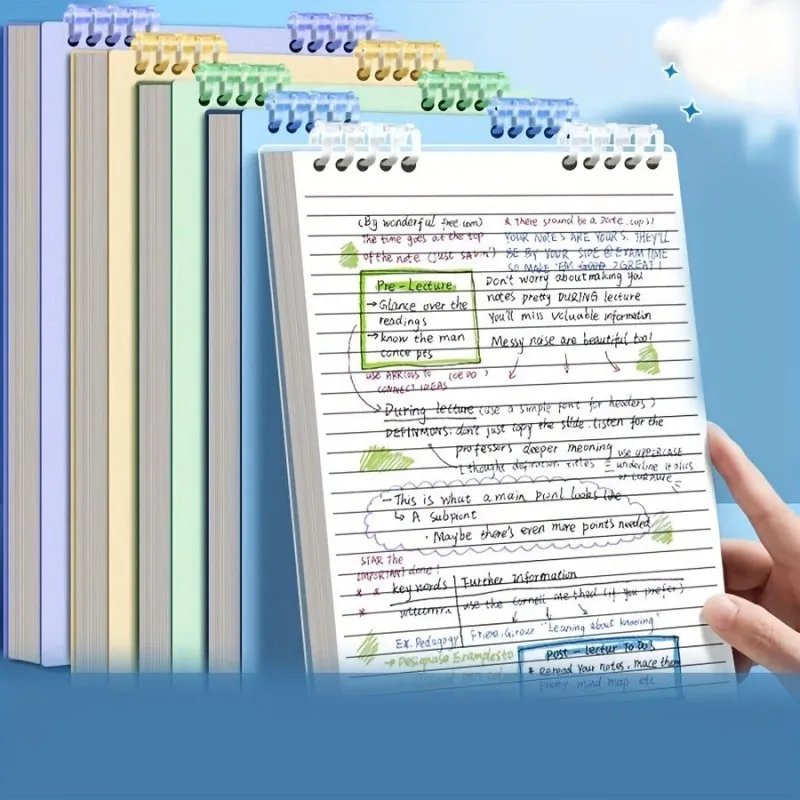 Refillable Spiral Notebook - Top-Flip Binding, Detachable Pages, A5 Lined Journal for Students Refillable Spiral Notebook - Top-Flip Binding, Detachable Pages, A5 Lined Journal for Students