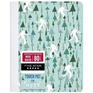 7.5" × 9.75" Wide-Ruled Composition Notebook – Lost Yeti Design for School, Home & Office