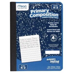 Primary Composition Writing Book – K–2 Journal, 200 Pages, 7.5 × 9.75", Hardcover, Sewn Binding