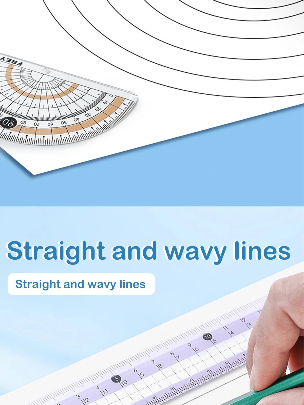 7 Pcs/Set Mathematical Rulers Set - Multi-function Professional Compass Ruler Drawing Tools, School Supplies Students Stationery 7 Pcs/Set Mathematical Rulers Set - Multi-function Professional Compass Ruler Drawing Tools, School Supplies Students Stationery