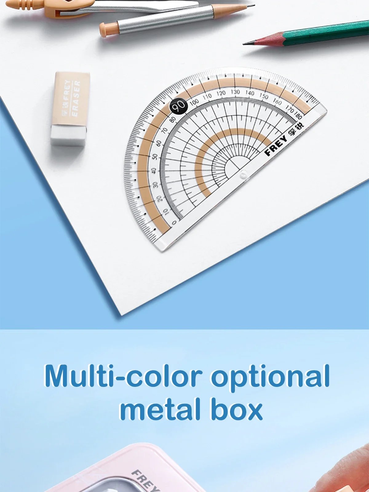 7 Pcs/Set Mathematical Rulers Set - Multi-function Professional Compass Ruler Drawing Tools, School Supplies Students Stationery 7 Pcs/Set Mathematical Rulers Set - Multi-function Professional Compass Ruler Drawing Tools, School Supplies Students Stationery