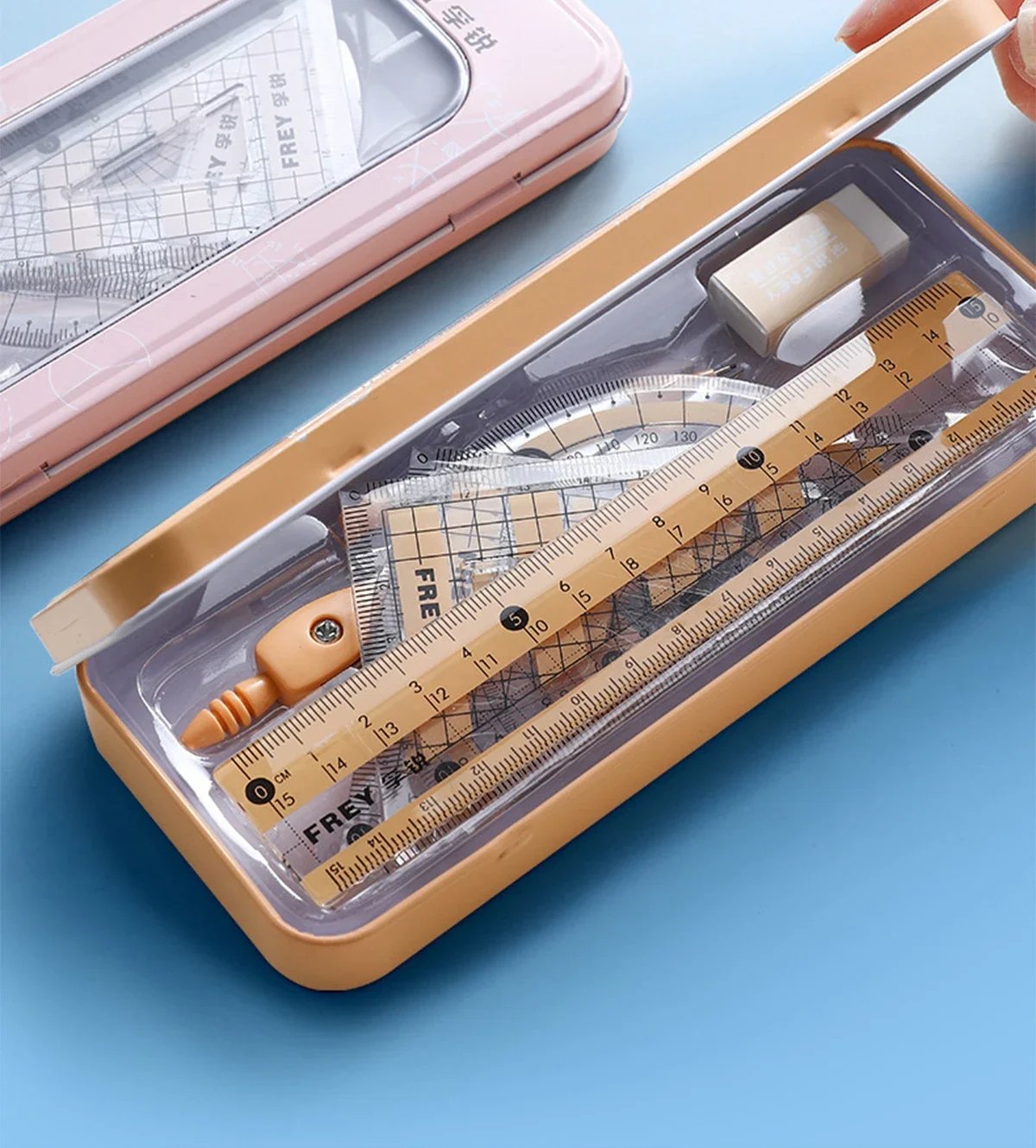 7 Pcs/Set Mathematical Rulers Set - Multi-function Professional Compass Ruler Drawing Tools, School Supplies Students Stationery 7 Pcs/Set Mathematical Rulers Set - Multi-function Professional Compass Ruler Drawing Tools, School Supplies Students Stationery