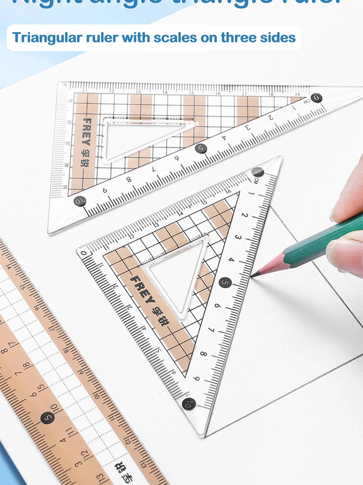 7 Pcs/Set Mathematical Rulers Set - Multi-function Professional Compass Ruler Drawing Tools, School Supplies Students Stationery 7 Pcs/Set Mathematical Rulers Set - Multi-function Professional Compass Ruler Drawing Tools, School Supplies Students Stationery