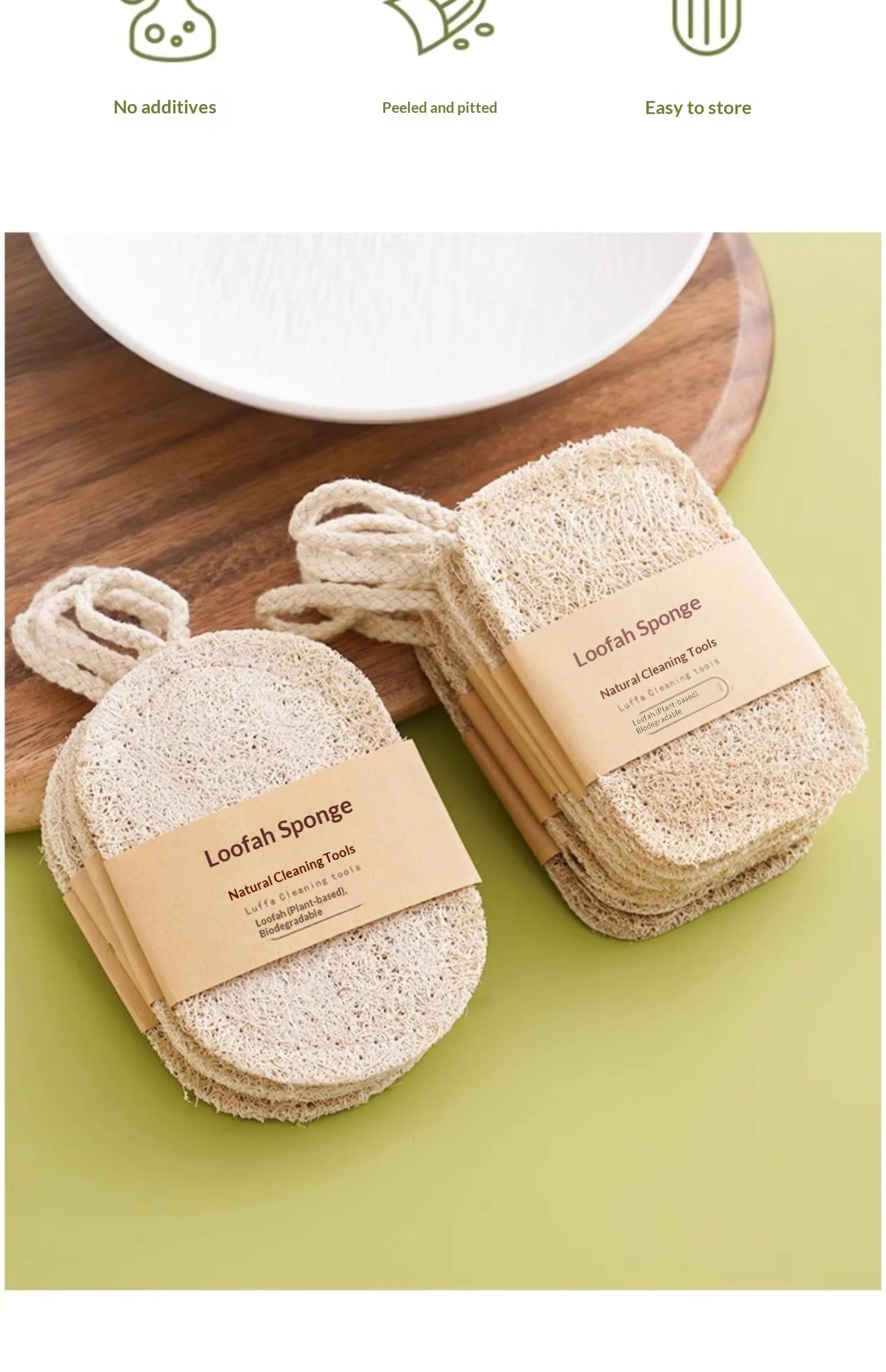 Thickened Natural Loofah Sponge Dish Washing Pad Eco Friendly Plant Fiber Reusable Oil Resistant Kitchen Scrubber Thickened Natural Loofah Sponge Dish Washing Pad Eco Friendly Plant Fiber Reusable Oil Resistant Kitchen Scrubber