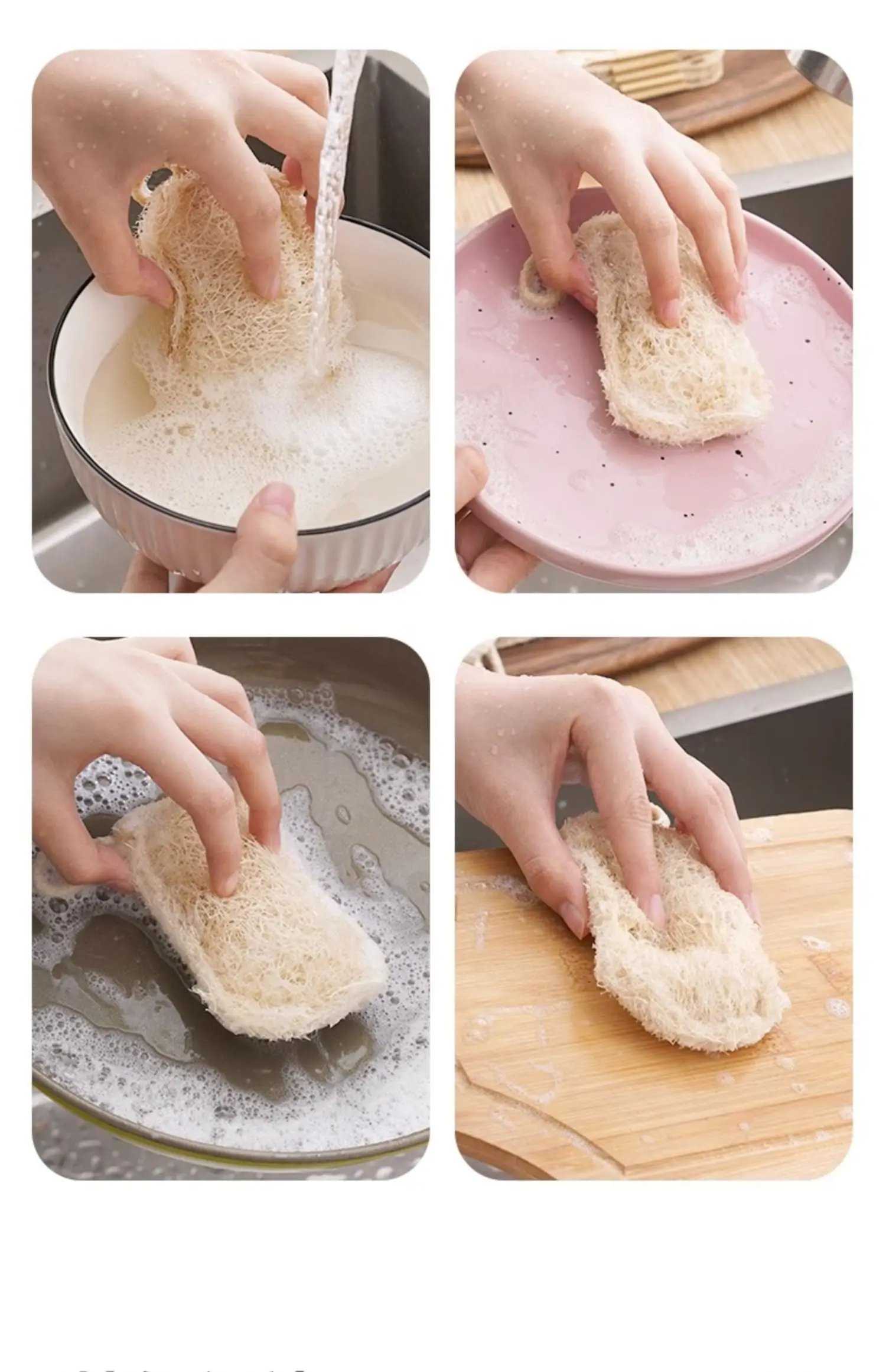 Thickened Natural Loofah Sponge Dish Washing Pad Eco Friendly Plant Fiber Reusable Oil Resistant Kitchen Scrubber Thickened Natural Loofah Sponge Dish Washing Pad Eco Friendly Plant Fiber Reusable Oil Resistant Kitchen Scrubber